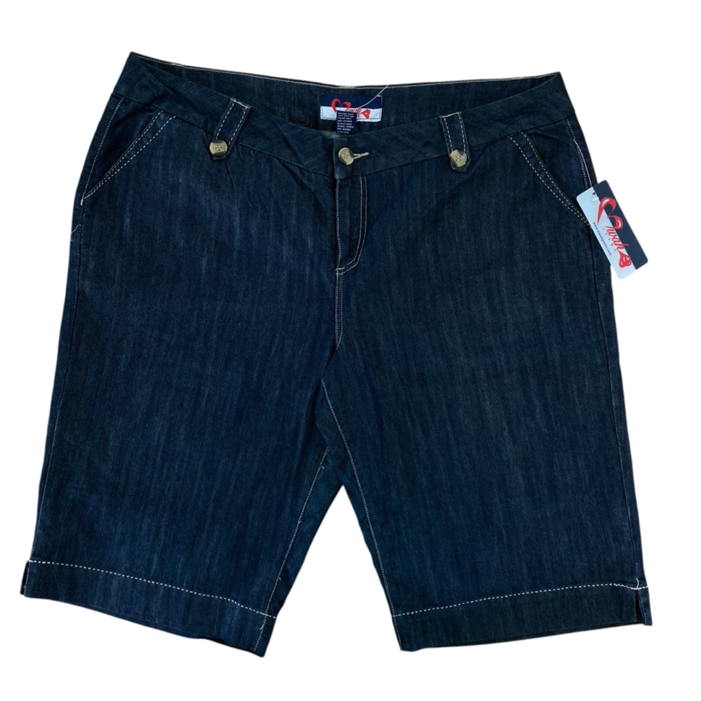 SWAK Dark Wash Denim Bermuda Shorts Stretchy (Plus Size 20W)